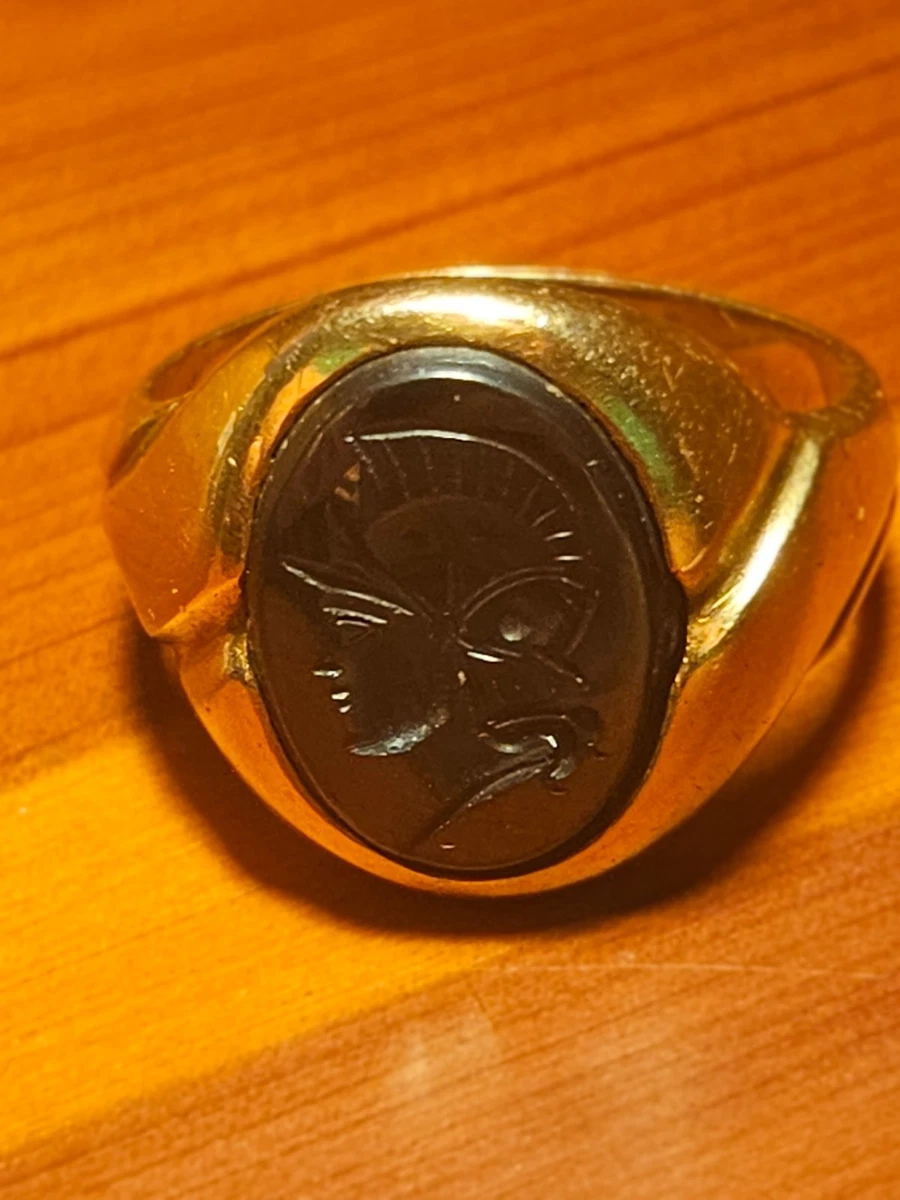 【vintage】Intaglio ring 21号 ヘマタイト ローマン騎士 Intaglio Ring In Retro Fine Rings for sale | eBay