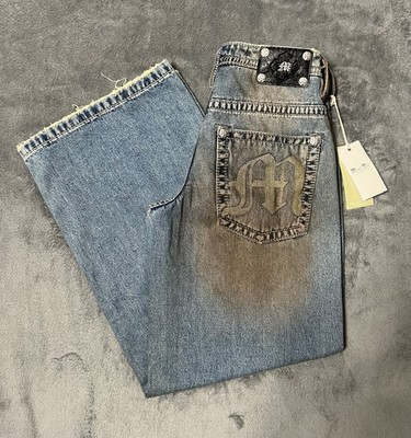 Miss Me Womens Jeans 25x32 Baggy Wide Leg Blue Y2K New With Tags 