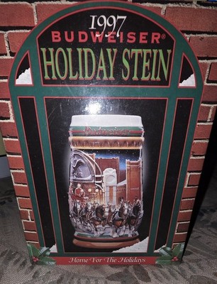 1997 Budweiser Holiday Collectible Stein Home For The Holidays BRAND NEW