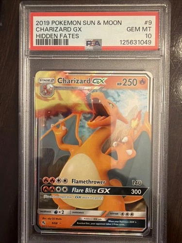 2019 POKEMON SUN & MOON HIDDEN FATES #9 CHARIZARD GX PSA 10 🔥🔥