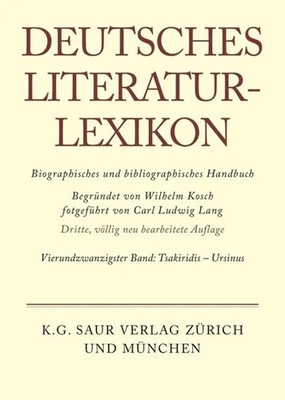 Wilhelm Kosch | Tsakiridis - Ursinus | Buch | Deutsch (2004) | De Gruyter