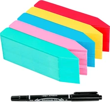 500 Pcs Plastic Plant Labels 4 Inch Garden Tags Seedling Markers with Pen Mix Co