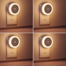 LED Baby Night Lights Plug into Wall [4Pack], Nightlight with Light Sensors f...