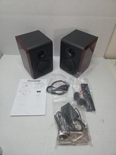 Powered Bluetooth Bookshelf Speakers with 3.75" Woofer, 30W 2 Record Player