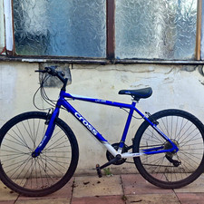 Cross LXT300 26in Mountain Bike Blue/White/Black V-Brake Flat Bar Grip Shift
