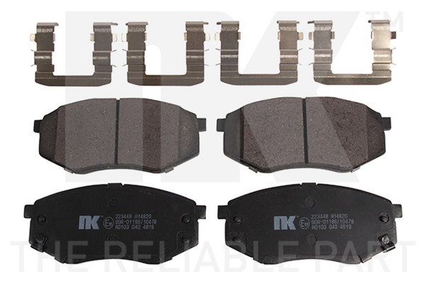 NK Bremsbelagsatz Scheibenbremse 223448 FüR Hyundai JC Soul PS KIA Ix20 Sonata 6-image
