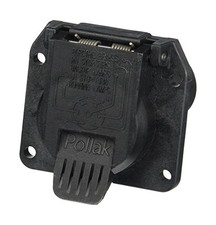 Pollak 11-893P RV 7-Way Socket Oem Style , Black