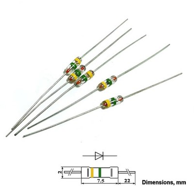 20pcs Germanium Diode D2E for Fuzz Pedal and Crystal Radio Detector USSR