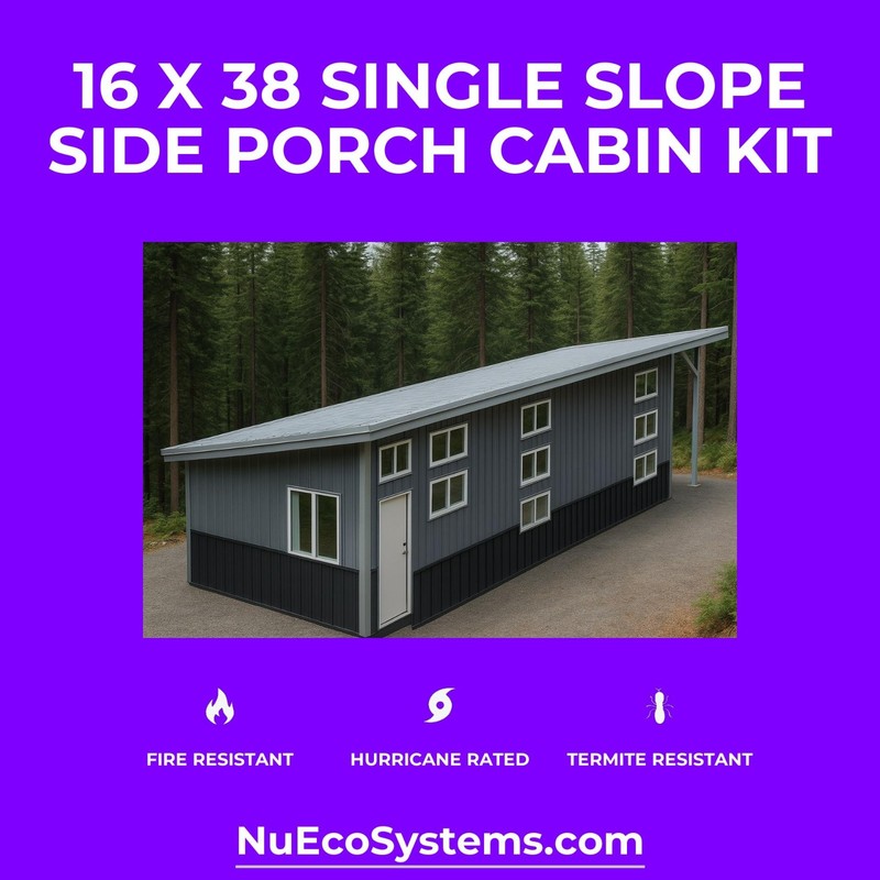 U.S. Made Fire Resistant 24 x 30 Cabin, Barndominium or Steel Home Kit - thumbnail 10