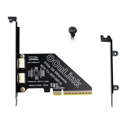 1X(PCIe4.0 X8 zu 2Port SFF8611&8612 Oculink Erweiterungskarte zu SFF-8639 U1167