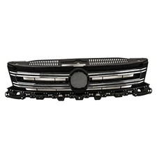 Fits Volkswagen Tiguan 2011-2016 Front Main Grille With Chrome Moulding Black
