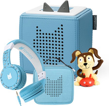Toniebox 1 Audio Player Bundle with Playtime Puppy, Headphones, and Carrying Cas