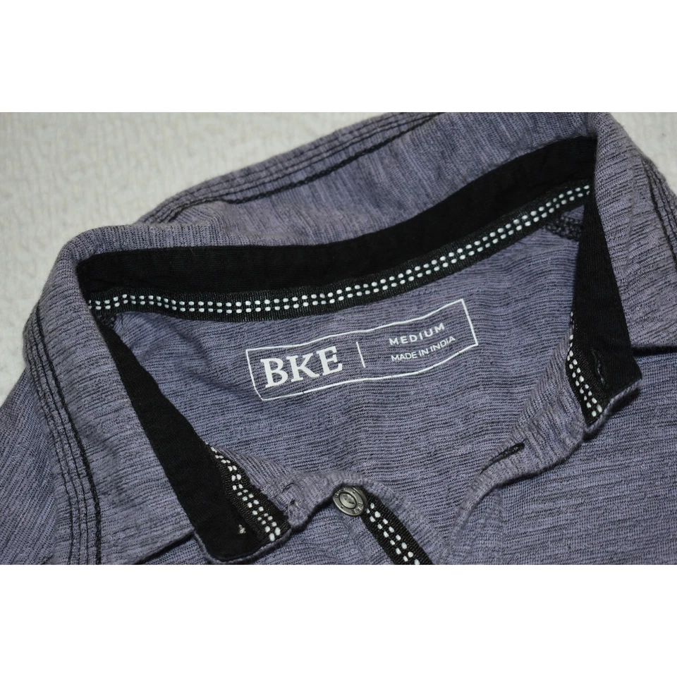 Camisa polo de golf BKE con hebilla para hombre talla mediana músculo ajuste atlético púrpura Foto 4 de 4