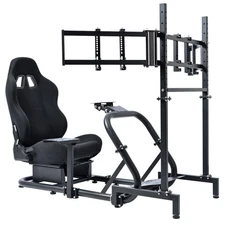 Hottoby Sim Racing Cockpit Or Seat Or Triple Monitor Stand Fit Logitech G29 G920