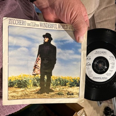 ZUCCHERO with ERIC CLAPTON - Wonderful World 7  Vinyl Record VG+
