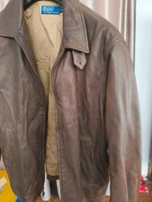 Ralph laren brown leather jacket medium