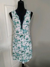 Tommy Bahama Size M Sleeveless White Floral Dress