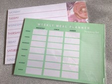 Weekly Meal Planner & Weekly Desk Planner Both A4