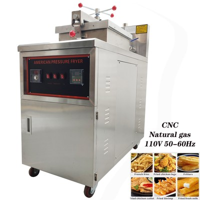 #ad 45L CNC High Pressure Fried Chicken Stove 25KG h Natural Gas Chicken Deep Fryer $1819.80