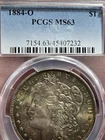 1884-O Morgan Dollar - MS-63 PCGS Double Toner..lots Of Sharp Color