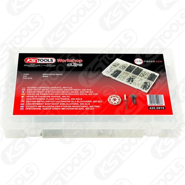 Ks-Tools 420.0915 Befestigungs-Clip-Satz - Schnellverschluss 400 Stk.-image