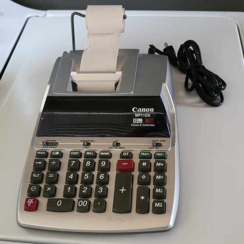 CANON MP11DX Printing Calculator 12 Digits 2 Color Print Clock And Calendar - Picture 3 of 9