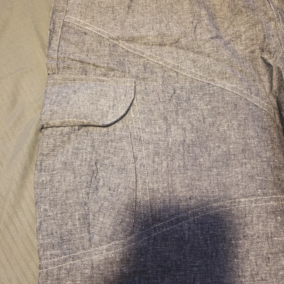 Vtg Mainstreet Blues Women's Size 16W Slate Blue Linen Blend Capris - Image 2 of 4