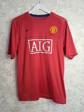 MANCHESTER UNITED 2007 2009 TRAINING SHIRT JERSEY NIKE 287620-666 sz M MEN RED