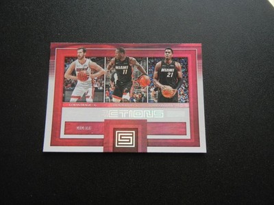 2017-18 Panini Status Factions #4 Dragic - Waiters - Whiteside Miami Heat Insert
