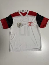 Zico #10 Flamengo Tribute Jersey White Red Black Brazil Legend Men’s Medium