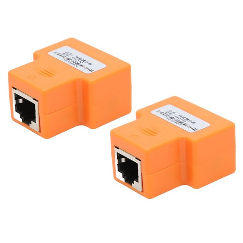 2Pcs 1 Zu 2 Ethernet Splitter Koppler Pvc Rj45 Splitter Stecker Störungen W CHP