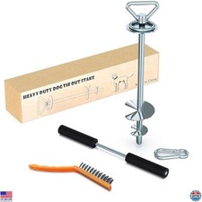 Heavy Duty Dog Tie Out Stake, 360  Swivel Anchor for Dogs Up to 200 lbs