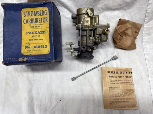 Vintage 1937-39 Packard Car 1156 1600 1700 Stromberg Carburetor NOS #380513