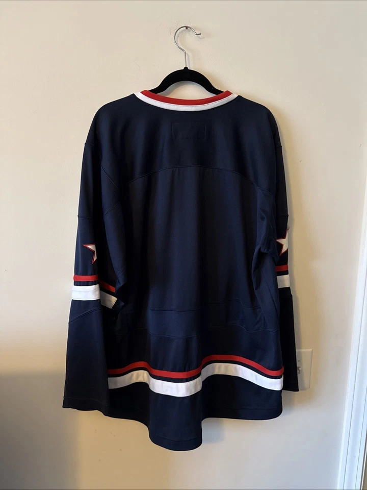 Мужская Nike команды США хоккей Джерси олимпийский стиль Sz XL - синий редкая - Изображение 4 из 4