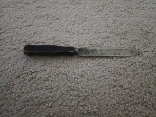 Vintage Antique Kitchen Knife Pre owned Wooden Handle