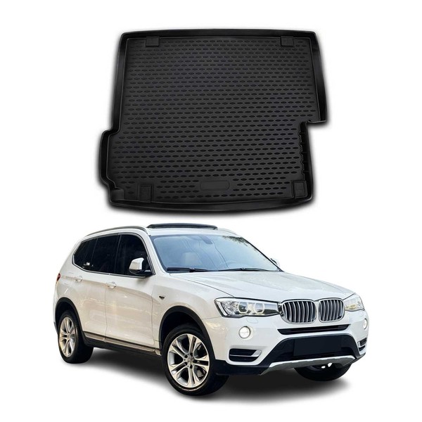 Kofferraummatte Kofferraumwanne FüR BMW X3 F25 2010-2017 Gummi TPE Schwarz-image