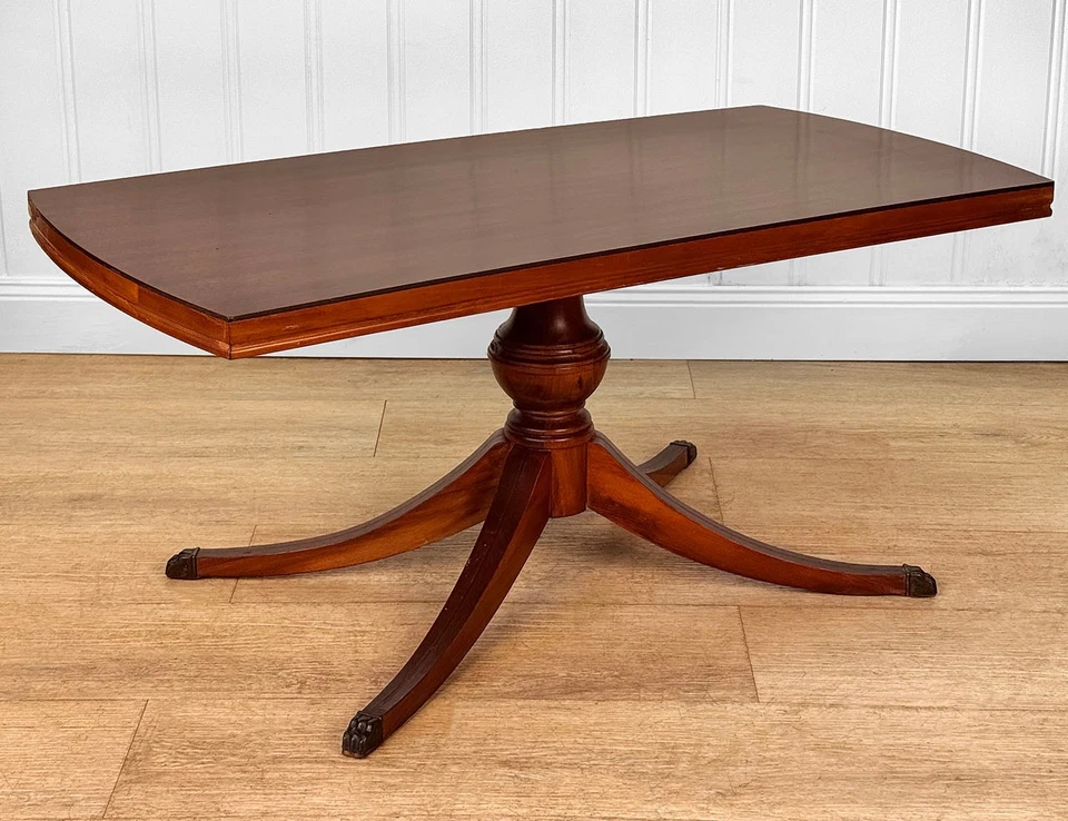 Винтажный грузинский прикроватный столик из красного дерева с пьедесталом для коктейлей - Изображение 4 из 4