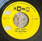 PRIVATE 1966 MN Garage Rock 45 - DEACONS "Empty Heart" SOMA RECORDS #1452