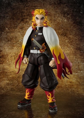 S.H.Figuarts Rengoku Kyojuro Figure Demon Slayer Kimetsu no Yaiba Bandai Japan - Picture 8 of 8