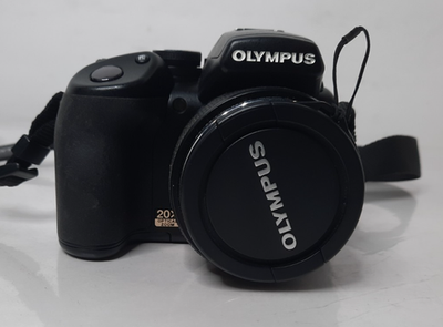 OLYMPUS SP-570UZ Compact Digital Camera 10MP Black TESTED WORKING