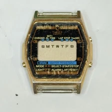 Vintage TIMEX Digital Watch K Cell 38 Gold Tone 80’s Ladies Wristwatch