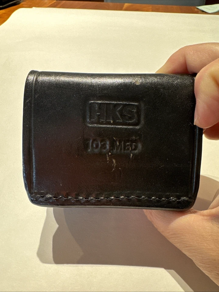 ¡BONITO! Bolsa de cargador de doble velocidad HKS 103 MED con 2X cargador de velocidad de revólver HKS 586-A Foto 4 de 4