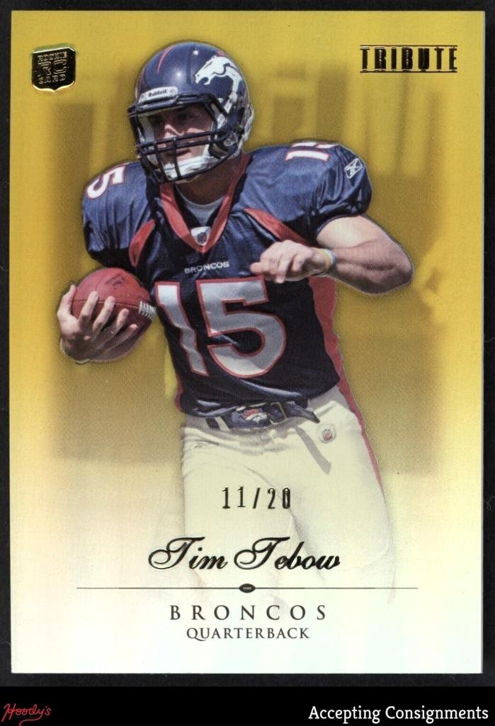 Tim Tebow Topps Tribute #50 Gold