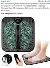VFU EMS Foot Massager Mat,Foot Stimulator,Improve Circulation,