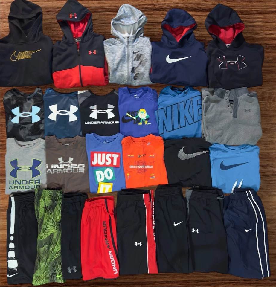 20pc Boys Nike & Under Armour Athletic Clothing bundle large 14/16 - Image 2 of 4
