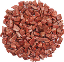 500 Pcs Natural Chip Stone Beads, Red Sandstone 5-8 Mm Irregular Gemstones Heali