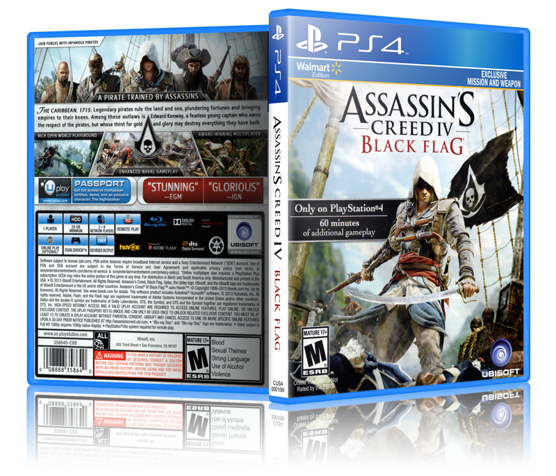 Assassin's Creed IV: Black Flag Replacement PS4 Cover and Case