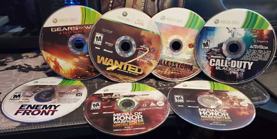 Microsoft Xbox 360 Video Game Lot 6 Games Loose Disc Only Shooter Bundle
