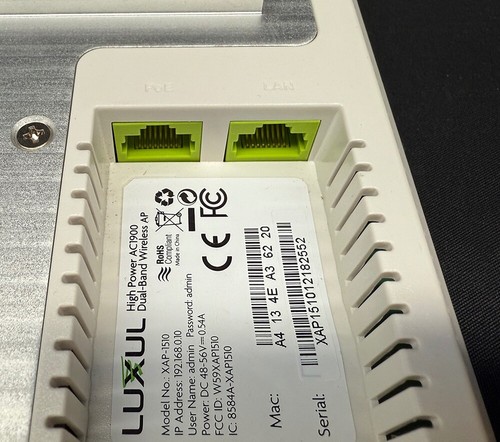 Luxul XAP-1510 PoE Access Point AC1900 Dual Band Power over Ethernet mit Halterung - Bild 6 von 6