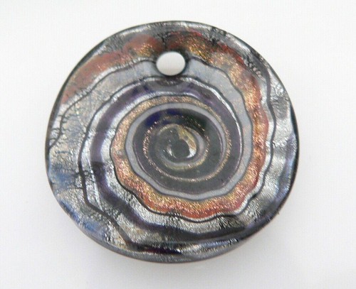 Anhänger Lampwork Murano Art goldsand silberfolie Farben/ Band Auswahl 316u - Bild 11 von 16